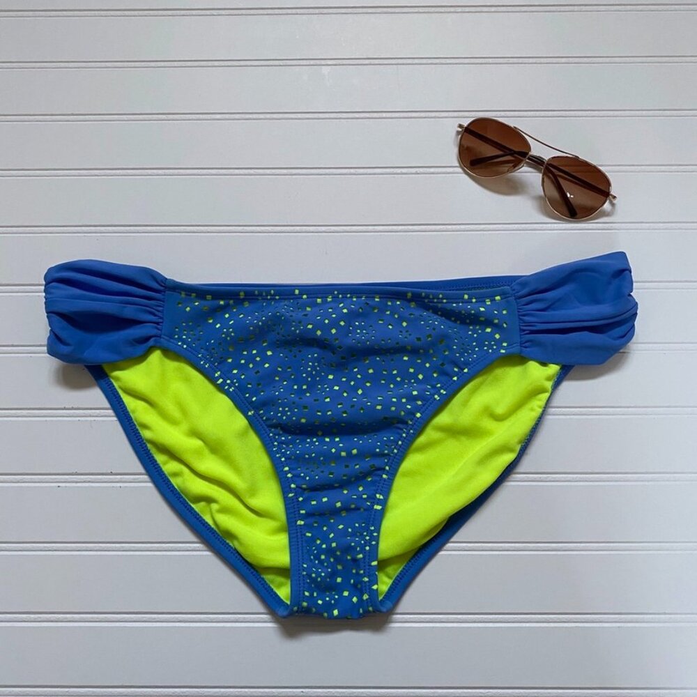 Candie's Blue & Yellow Bikini Bottom Womens XL